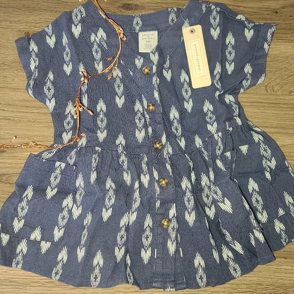 LAST CHANCE NWT Rustic baby dress with diaper cover - Picture 1 of 4